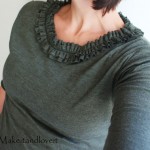 Women's Shirt: Ruffled Neckline