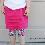 Girl's Knit Layered Skirt