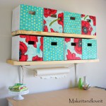 Craft Room, Part 1 (covered cardboard storage boxes)