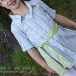 Re-purposing: Boy's Button-Up into Girl's Top with Tie