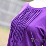 Embellished Tee with Fabric Strips