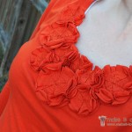 Embellished Tee: with Multi-Layered Flowers