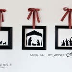 Christmas Wall Vinyl framed with EMPTY FRAMES