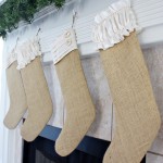 Burlap Christmas Stockings