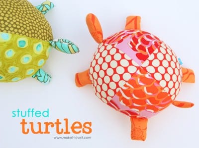 fabric stuffed turtle