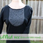 Ruffle Shirt {from ruffle fabric scraps}