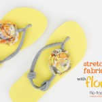 Flip-Flop Refashion: Part 4 (Stretchy Knit Straps with Flowers)