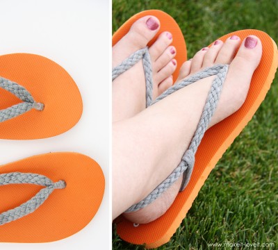 braided flip flops