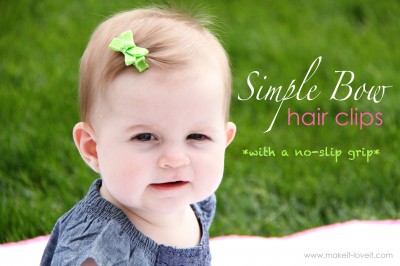 simple bow hair clips