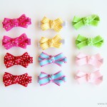 Simple Bow Hair Clips (with no-slip grip)