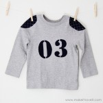 Little Boy Football Tshirt (with mock shoulder pads)