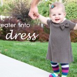 Old Sweater into Short Sleeve Dress (peasant style)