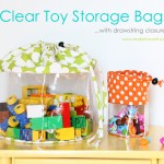 Clear Toy Storage Bags (with drawstring closure)