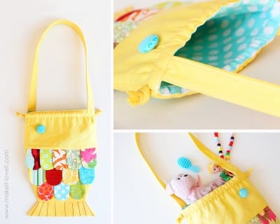 fabric fishy purse