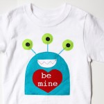 Boy's Monster Valentine's Day Shirt (template included)