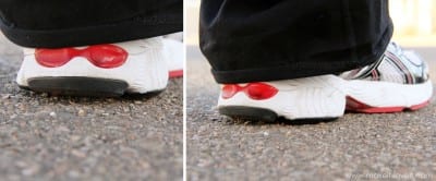 heel down