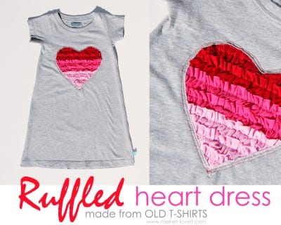 ruffled heart dress