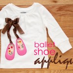 Ballet Shoe Applique on Shirt