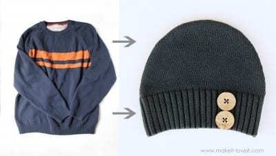 blue sweater hat