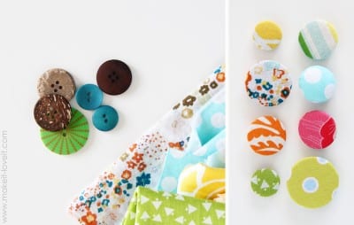 buttons into button covers