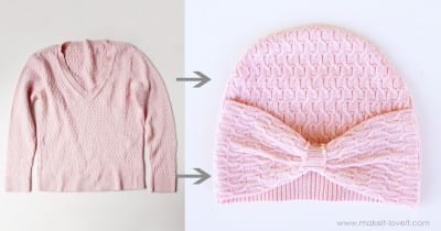 pink sweater hat