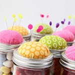 Pin Cushion Jars (fill with buttons, notions........or candy!!)