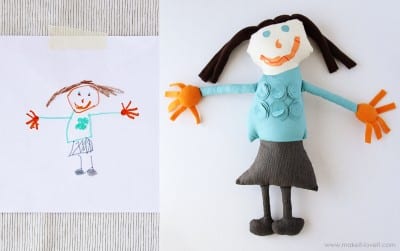 drawing into doll