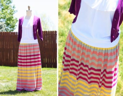 Turn an ill-fitting Maxi Dress into a Maxi Skirt. Perfect.