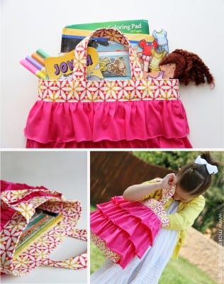 ruffled church bag