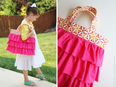 ruffled tote