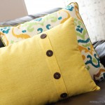 Fold-Over Button Pillow (home decor) 