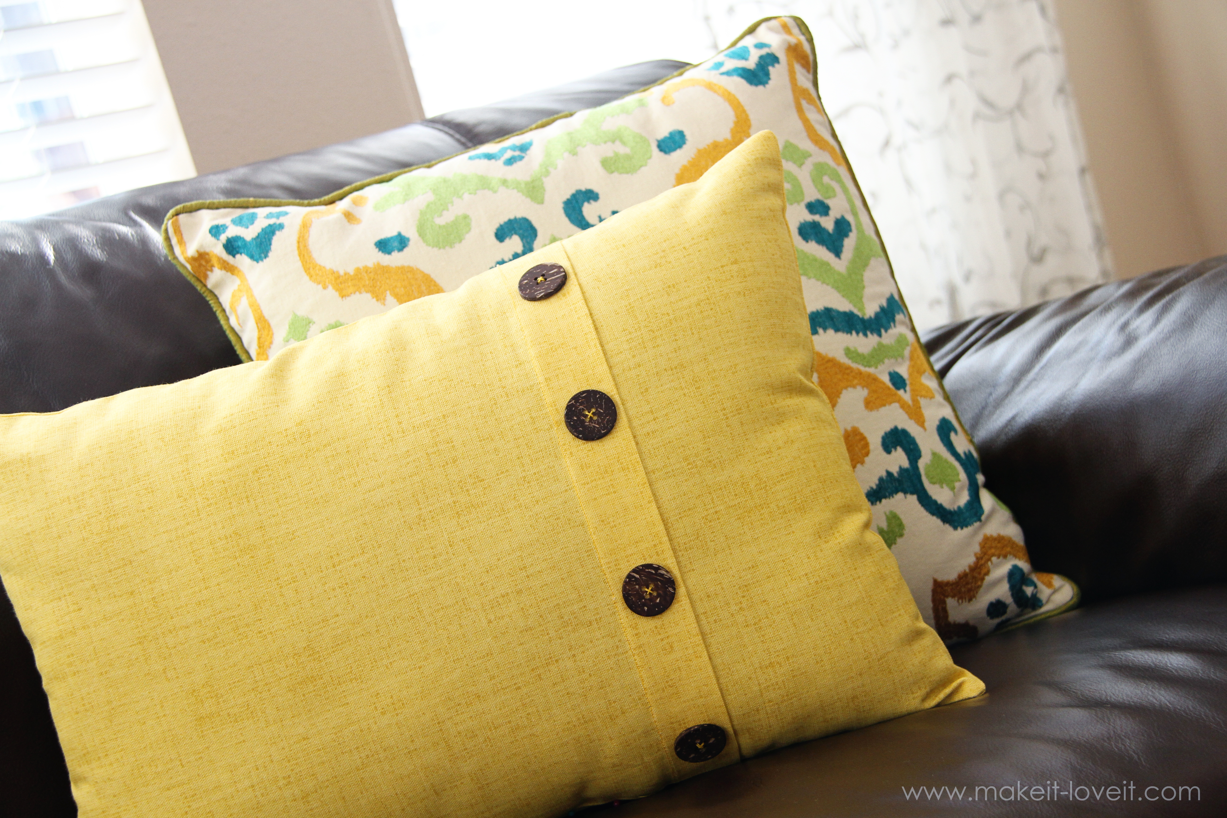 Fold Over Button Pillow home Decor Make It And Love It