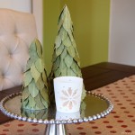 Simple Christmas Decor: Burlap Table Runner & Bay Leaf Trees