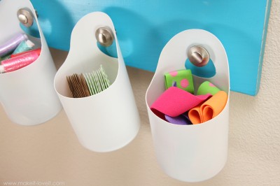 Hanging Storage Bins (made from recycled containers)