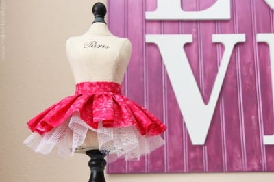 Fabric/Tulle Skirt……for dolls and decor