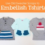 Embellish Tshirts.....with old SWEATER SCRAPS (or any ol' scraps, really)