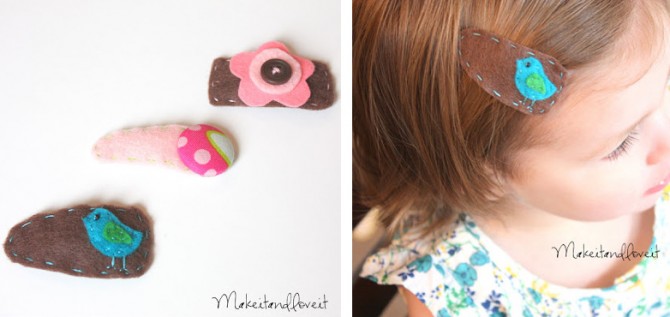 felt hair clips