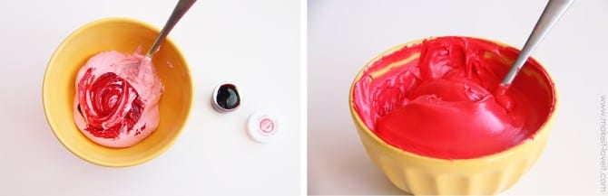 red frosting