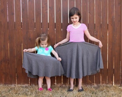 SUPER Simple Circle Dress (from Tshirt & Knit Bed Sheet)
