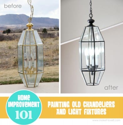 Home Improvement: Painting Old Chandeliers and Light Fixtures