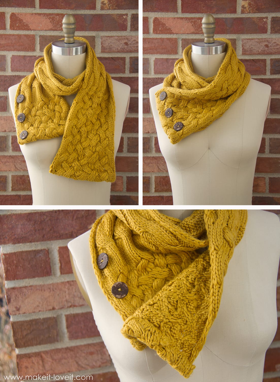 Turn a Scarf into a Cowl...with Buttons Make It and Love It