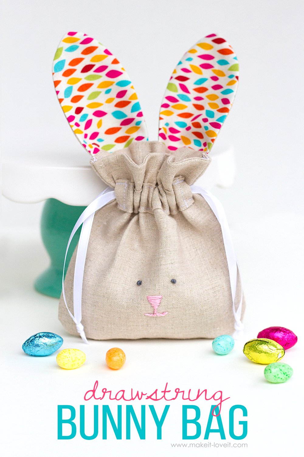 Drawstring Bunny Bags...fun for Easter, or ALL year long! | Make It and Love It