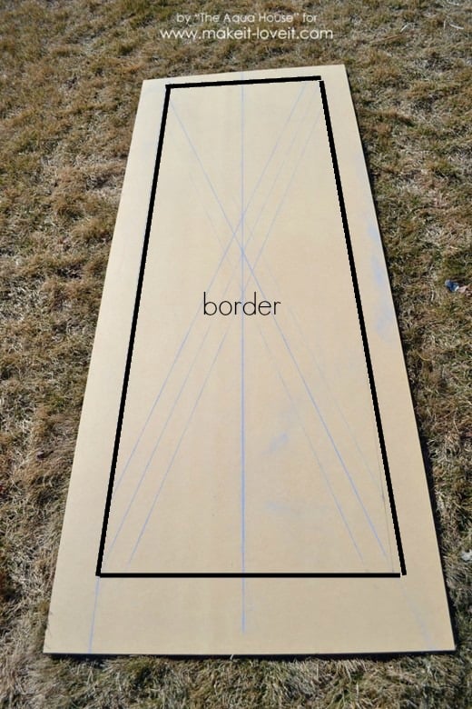 barn door chalk outline border