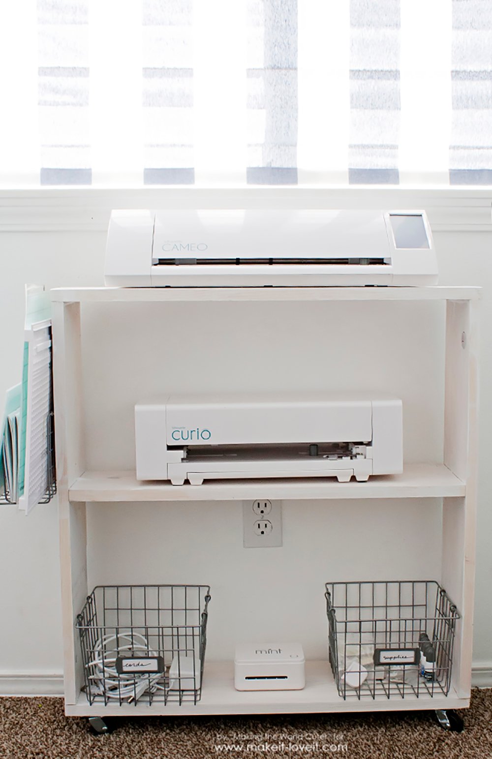 Easy DIY Craft Cart...Perfect Silhouette Storage! | via www.makeit-loveit.com