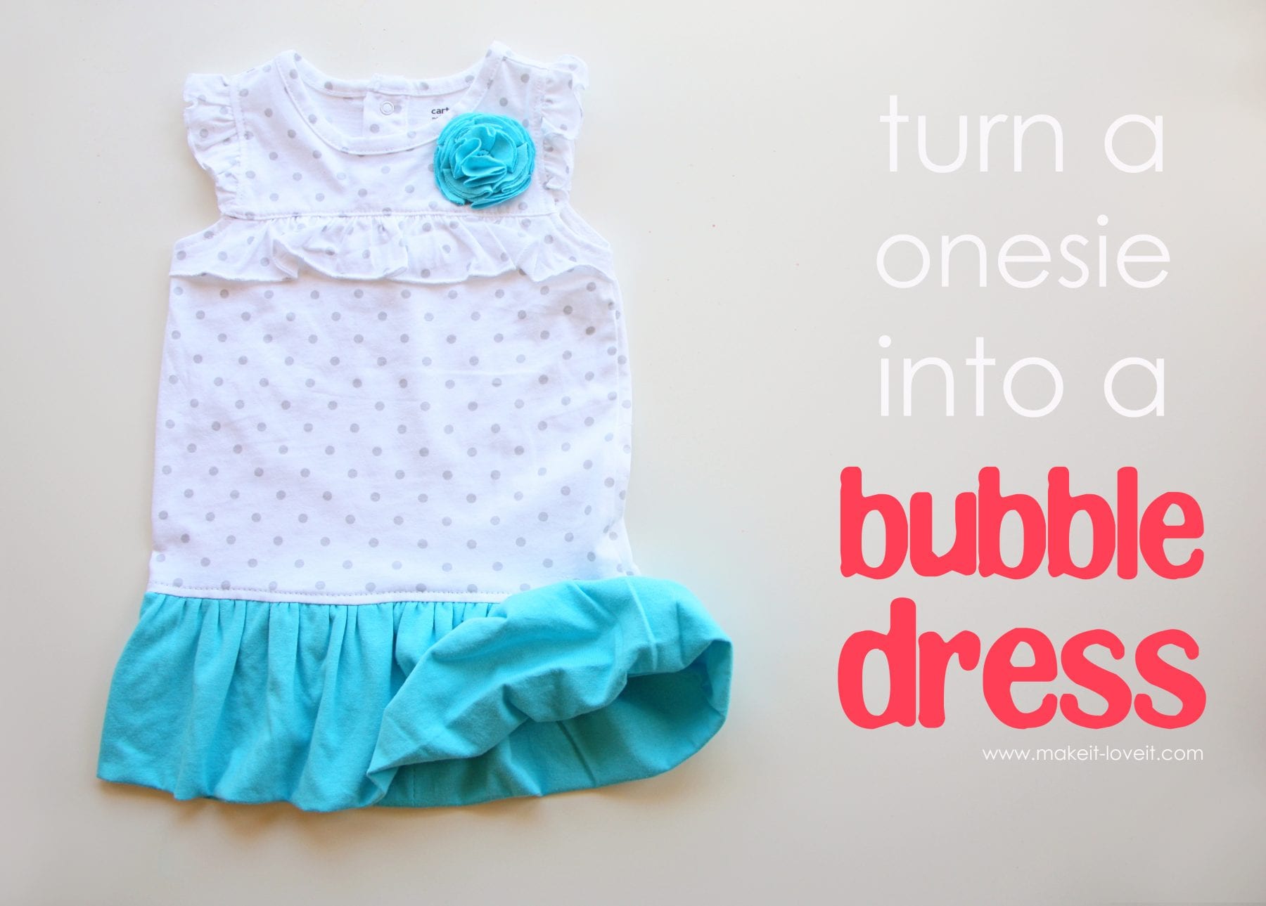 10 Minute DIY Onesie Dress Tutorial | Basic sewing, Baby onesie ...